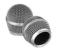 WHAMVOX 2pcs Metal Microphone Grill Heads Replacement for Easy to Install Microphone Mesh Grille Durable and Sleek Design