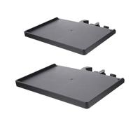 WHAMVOX 2pcs Microphone Sound Card Trays Higher Edges Design and Thickened Plastic Stainless Steel Material Universal Storage Holder Clamp-on Rack Tray for Live Broadcast