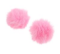 WHAMVOX 2pcs Microphone Windscreen Headset Sponge Anti-splash Microphone Protective Cover Practical Accessory Pink Artificial Fur