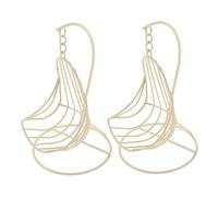 WHAMVOX 2pcs Miniature Hanging Swing Chair for Dollhouse Patio Balcony Versatile Mini Furniture Decorations with Realistic Iron Craft for Fairy Gardens Photo Props and DIY Craft Displays