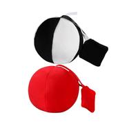 WHAMVOX 2pcs Montessori Sensory Balls Soft Plush Red High Contrast Fabric for Newborns Year Cognitive Development Tummy Teething Puzzle