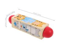 WHAMVOX 2pcs Montessori Wooden Animal Rotating for Early Education for Sensory Exploration and Problem Solving Twist Stacking Sorting Learning Puzzles