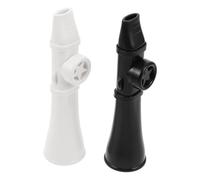 WHAMVOX 2pcs Plastic Kazoo Instrument Lightweight Unique Resonance Principle Stylish Design Assorted Color for Family Gatherings and Music Performances