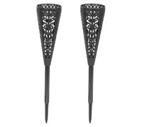 WHAMVOX 2pcs Plastic Memorial Grave Vases with Spike for Outdoor Garden Use, Cone-shaped Cemetery Flower Buckets to Keep Fresh Flowers and Bouquets Inserted the Ground