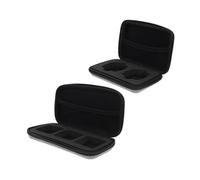 WHAMVOX 2pcs Portable Collar Clip Headset Storage Case and Microphone Bag, Compact Earphone Organizer Box for Travel and Outdoor, 18.5x9.5x4cm 13.8x9.8x3.8cm