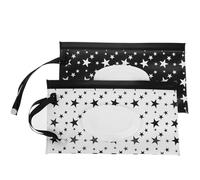 WHAMVOX 2pcs Portable Refillable Wipes Holder with Flip Lid Eva Material Travel Wipe Container for Home and Stroller Use Stylish Minimalist Design Black Dispenser