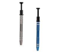 WHAMVOX 2Pcs Precision Four-Claw Ic Chip Grabber Tool for Tiny Electronic Components CPU Pickup Instrument for Factories Hospitals and Electronics Repair Blue and Silver