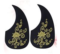 WHAMVOX 2pcs Professional Acoustic Guitar Pickguard Sticker Pvc Material Easy Install for Guitar Use