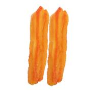 WHAMVOX 2pcs PVC Artificial Fried Dough Stick Model Realistic Chinese Food Simulation for Photography Teaching Breakfast Shop Decor with Smooth Surface Resistant to Deformation