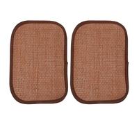 WHAMVOX 2pcs Rabbit Mat Cooling Pad Made of Grass and Rattan Small Animal Cooling Mat for Little Pets Safe to Eat for Summer Bedding Random Color