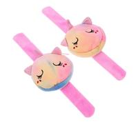 WHAMVOX 2pcs Unicorn Slap Bracelets for Plush Zippered Coin Purses Adorable Party Favors and Game Prizes Soft Skin-friendly Wrist Snap Bands Unique Cartoon Design for Birthday