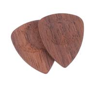 WHAMVOX 2pcs Walnut Wood Guitar Picks for Folk Acoustic Guitar Plectrums Suitable for Strumming and Fingerstyle Playing