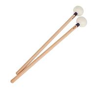 WHAMVOX 2pcs White Felt Head Drum Hammers with Wooden Handles, Snare Drumsticks for Percussion Instruments, Professional Felt Wood Handle Drumsticks for Band Practice and Performance