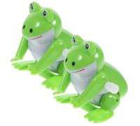 WHAMVOX 2pcs Wind-up Frog for Educational Clockwork Animal Playthings with Abs Material Safe Smooth Edges Jumping for Boys and
