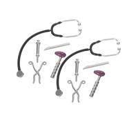 WHAMVOX 2sets Dollhouse Mini Stethoscope and Medical Accessories Realistic Scale Dollhouse Healthcare Kit for Creative Roleplay and Storytelling