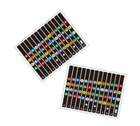 WHAMVOX 2sets Guitar Note Stickers for Beginners Easy Understand Scale Decals for and Practice Safe Material for Guitarists