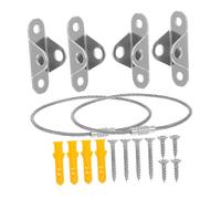 WHAMVOX 2sets Heavy Duty Furniture Straps Stainless Steel Earthquake Straps Secure Bookshelves Cabinets Dressers Boy Girl Safety Wall Mount Protection