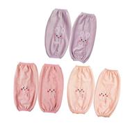 WHAMVOX 3 Pairs Rabbit Pattern Oversleeves for Women Elastic Arm Protectors Soft Comfortable Cleaning Covers for Office Students Household Use Random Color