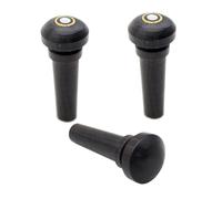 WHAMVOX 3 Pcs Violin Ebony Endpin Tailpiece Black High Reliability DIY Repair Parts with Concise and Classic Design for Violin Players and Lovers