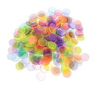 WHAMVOX 300pcs Transparent Bingo Chips Counting Discs for Family Game Night Math Learning Tokens Plastic Markers for Adults Party Play