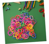 WHAMVOX 30pcs Geometric Link Rings for Cognitive Development Fine Motor Skill Building and Creative Imaginative Play Plastic Chain Links for Early Learning