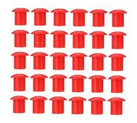 WHAMVOX 30pcs Red Plastic Rebar Safety Caps Compression Resistant Protective Mushroom Covers for Construction Site Accident Prevention and Rebar End Protection