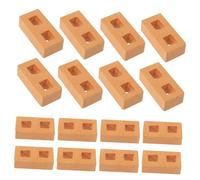 WHAMVOX 30pcs Simulation Brick Models Miniature DIY Building Blocks for Sand Table Architectural Micro Landscape Handmade Garden Accessories Safe Ceramic Plastic Play Bricks for Craft