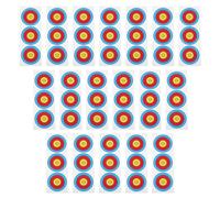 WHAMVOX 30pcs Triple Spot Bow Target Paper for Traditional Archery and Compound Bows, Portable Design with Central Mark on Coated Paper, Vertical Shape for Outdoor Practice and Outdoor