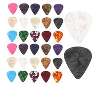 WHAMVOX 32pcs Guitar Picks for Bass Guitar Acoustic Guitar Thickness Replacement Plectrums for Picks
