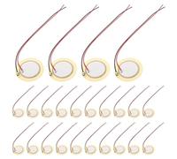 WHAMVOX 35PCS 27mm Copper Piezo Elements Leads Piezoelectric Buzzer Sensor Passive Electronic Piezo Element for Guitar and Drum Trigger Acoustic Pickup