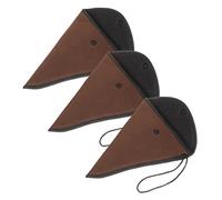 WHAMVOX 3pcs 12-hole Ocarina Protective Storage Bags, Thickened Brown Cotton Non-woven Fabric, Break-proof Travel Carrying Pouches for Ocarina Instrument Accessories