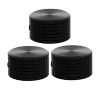WHAMVOX 3pcs Aluminum Alloy Rotary Potentiometer Knob for Multimedia Volume Control Solid Metal Electronic Audio Keyboard Replacement Precise Electric Guitar and Bass Tone Adjustment