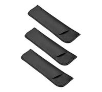 WHAMVOX 3pcs Black Tuning Fork Protective Covers Leather Storage Bags for Musicians Sound Therapists Yoga Instructors Music Tuning Fork Guards