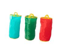 WHAMVOX 3pcs Colorful Sack Race Bags for Outdoor Play Lightweight Fabric Nylon Game for Kindergarten and School Activities with Green Blue Red Each Random Color