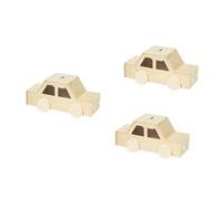 WHAMVOX 3pcs DIY Unfinished Wooden Car Coin Banks for Creative Hand-painted Piggy Bank Safe Mild Material Smooth Texture Fun Savings Container for S Craft Activities