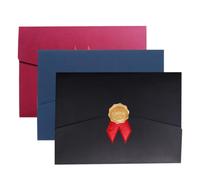 WHAMVOX 3pcs Graduation Gifts Paperboard Certificate Holders with Elegant Unique Design, Protecting Documents and Presenting Awards, Suitable for Home and Office Use