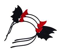 WHAMVOX 3pcs Halloween Hairband with Devil Horns and Bat Wings Comfortable Hair Accessories for Adults Festive Costume Party Headbands for Halloween Cosplay and Daily Wear