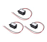 WHAMVOX 3pcs Mini Digital Dc Voltage Meter 0.28 Inch Two-wire Waterproof Voltmeter 3.0v-30v Range Compact Voltage Tester for Electrical and Automotive Use
