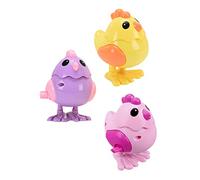 WHAMVOX 3pcs Wind-up Chicken Toys for Kids Toddler Animal Toys Plastic Random Colours Promotes Parent-Child Communication Manual Walking Action