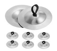 WHAMVOX 4 Pair Mini Brass Finger Cymbals for Belly Dance Party Musical Instrument Hand Cymbals with Crisp Resonant Tones Beginner-friendly Percussion for Dance Performances and Practice