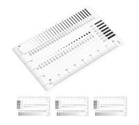 WHAMVOX 4 Pcs Crack Measurement Ruler Set for Quality Control Professionals Plastic Material and Practical Multifunctional Design, for Fieldwork the Go Inspections