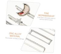 WHAMVOX 4 Pcs Silver Decorative Watch Band Rings Zinc Alloy Charms for Smartwatch Strap Accessories Stylish Wristband Enhancers Eye-catching Design