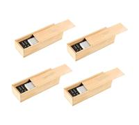 WHAMVOX 4 Sets Funny Wooden Domino Lightweight Family Tabletop Game and Adults Interactive Household Blocks for Travel and Party