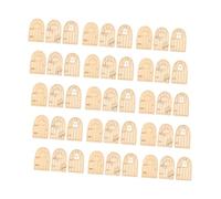 WHAMVOX 45pcs Wooden Fairy Doors for Trees Outdoor Mini DIY Craft with Unfinished Garden Doors and Mushroom Designs Magical Decor for Dollhouses Gardens and Art Projects