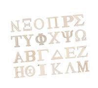 WHAMVOX 48pcs Greek Alphabet Learning Tiles Wooden Letter Blocks for Educational Word Games Interactive Phonetic Practice Portable Storage Set