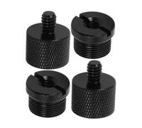 WHAMVOX 4pcs Aluminum Alloy Mic Clip Converter Nut Thread Reducer Adapter Female to Male Female to Male for Mic Stand Shock Mount Boom Arm Stability