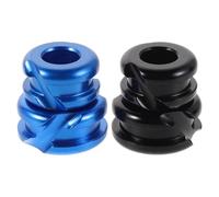 WHAMVOX 4pcs Archery Peep Sight Set for Compound Bow Precision Aluminum Alloy Bow String Peep Hole in Black Blue 1/4" 3/16" Target Archery Accessories