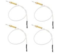 WHAMVOX 4pcs Furnace Igniter Wire Kit with Round Igniter and Nitride Heating Element Flame Sensing Replacement for Gas Stoves and Fire Pits Ignitor Assembly