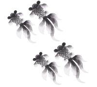 WHAMVOX 4pcs Goldfish Embroidered Applique DIY Clothes Decor Patches Made Embroidery Thread, Easy to Store Clothing Accessories for Backpacks and Leather, for Personal Use or Clothes Shops