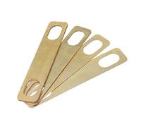 WHAMVOX 4pcs Guitar Neck Shim Thickness Brass Shims for Guitar Height Essential Luthier Tools for Bass Instruments